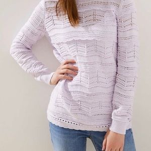 LOFT Petites | Lavender Crochet Sweater | XXSP